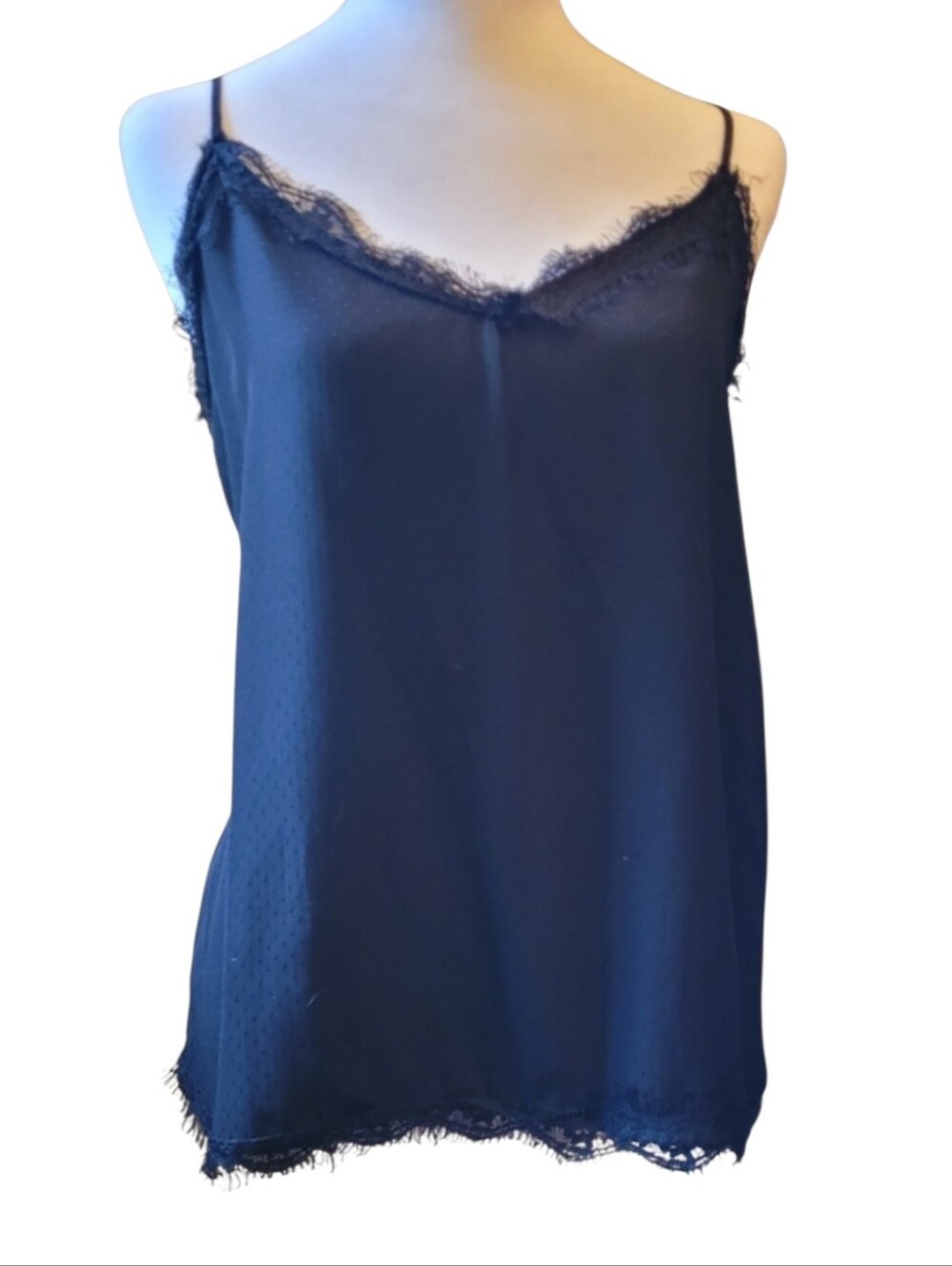 Zara Basic Black Top with Subtle Texture